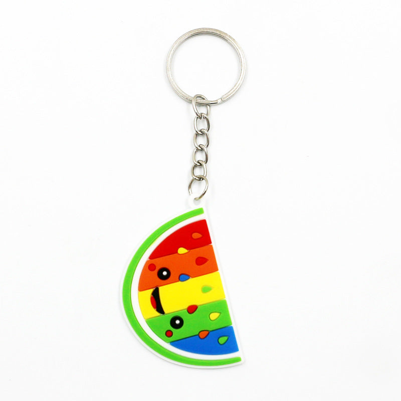 Wholesale 24pcs New Fruit PVC Soft Rubber Keychain